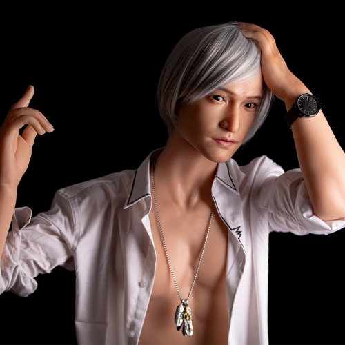 160cm platinum silicone hot male sex doll Mike